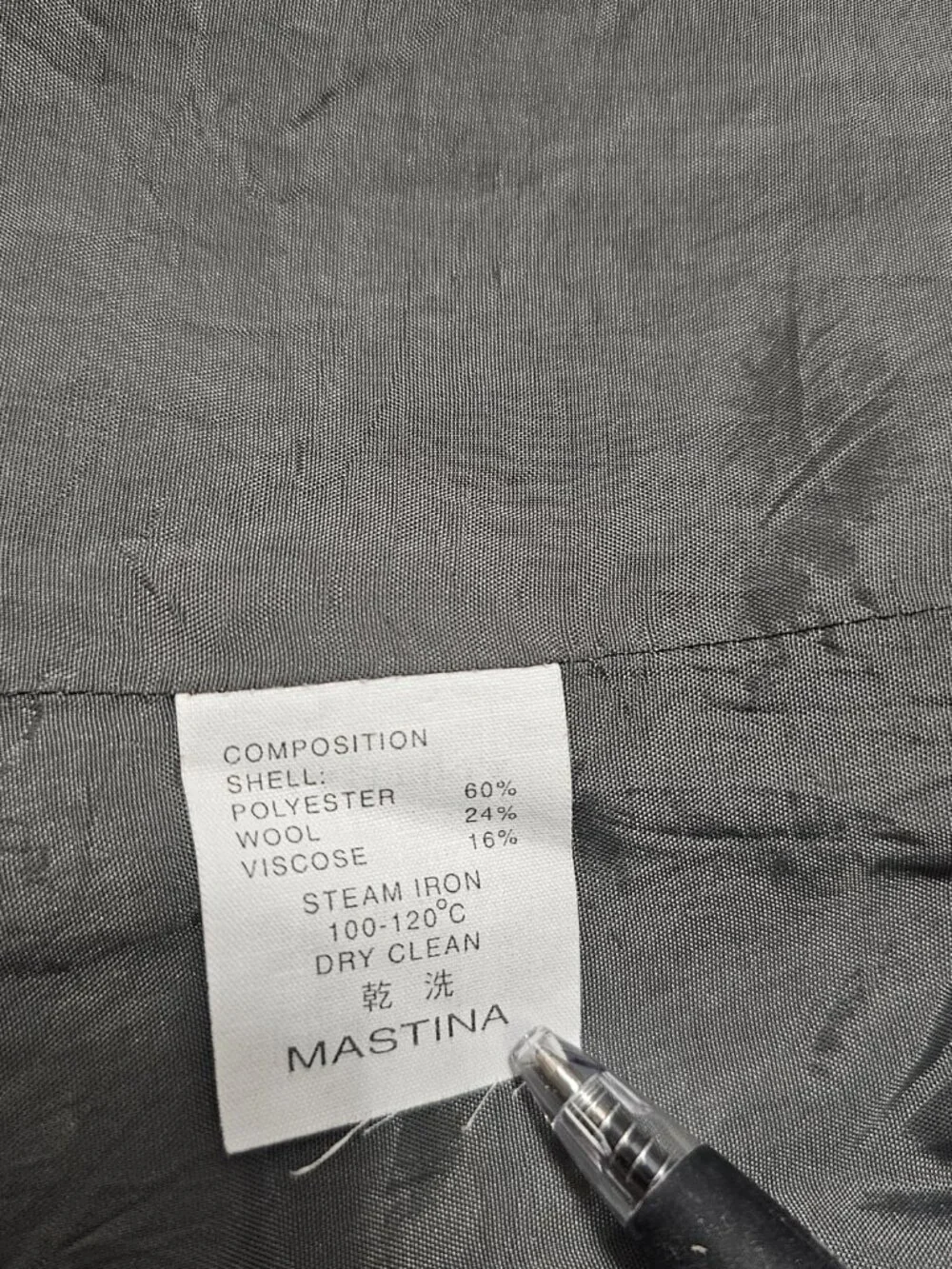 Mastina Gray Wool Blend Blazer | Made with French Fabric | Size 36 Small - Picture 5 of 8